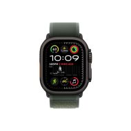 Каишка за часовник Apple Watch 49mm Loop: Green Trail Loop - M/L - Black Titanium Finish