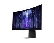 Монитор Samsung LS34BG850, 34'' CURVED OLED, 1800R, 175 Hz, 0.1 ms GTG, 21:9, 3440 x 1440, DisplayHDR True Black 400, 250 cd/m2, 1 000 000:1 Contrast, Mega DCR, FreeSync , Smart, 2xUSB C, Mini DP, Micro HDMI 2.1, Wi-Fi 5, BT 5.2, Speakers, 178°/178°, Silv