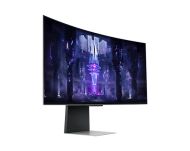Монитор Samsung LS34BG850, 34'' CURVED OLED, 1800R, 175 Hz, 0.1 ms GTG, 21:9, 3440 x 1440, DisplayHDR True Black 400, 250 cd/m2, 1 000 000:1 Contrast, Mega DCR, FreeSync , Smart, 2xUSB C, Mini DP, Micro HDMI 2.1, Wi-Fi 5, BT 5.2, Speakers, 178°/178°, Silv
