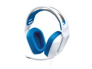 Слушалки Logitech G335 Gaming Headset, PRO-G 40 mm Drivers, DTS Headphone:X 2.0 Surround, Blue Voice Microphone, 240 g, White