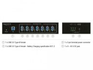 Външен индустриален хъб Delock, 7 x USB 3.0 Type-A с 15 kV ESD защита