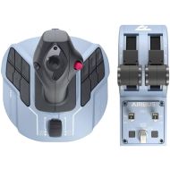 Жичен джойстик Thrustmaster TCA Officer Pack Airbus Edition, авиосимулатор за PC, Черен/Син