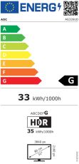 Монитор AOC AG326UD, 31.5" QD-OLED, 3840x2160@165Hz, 0.03GtG, 1000cd m/2, 1.5M:1, 80M:1 DCR, Adaptive Sync, FlickerFree, Low Blue Light, 8Wx2, Tilt, Height Adjust, Pivot, Swivel, 2xHDMI, DP, USB hub