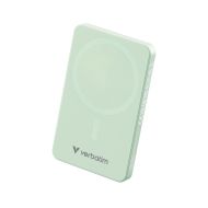 Външна батерия Verbatim Charge 'n' Go Essentials Power Bank Magnetic Wireless 5000mAh Green