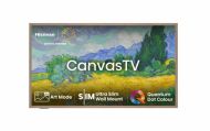 Телевизор Hisense CanvasTV, 55",QLED 4K Ultra HD 3840x2160, 144hz, 4000:1, 400 nits, 16:9,VIDAA Smart OS,DTS Virtual X,HDR,HDR 10+,Dolby vision IQ, 4 xHDMI,DVB-T2/T/C/S2/S, Black