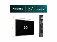 Телевизор Hisense CanvasTV, 55",QLED 4K Ultra HD 3840x2160, 144hz, 4000:1, 400 nits, 16:9,VIDAA Smart OS,DTS Virtual X,HDR,HDR 10+,Dolby vision IQ, 4 xHDMI,DVB-T2/T/C/S2/S, Black