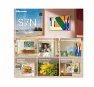 Телевизор Hisense CanvasTV, 55",QLED 4K Ultra HD 3840x2160, 144hz, 4000:1, 400 nits, 16:9,VIDAA Smart OS,DTS Virtual X,HDR,HDR 10+,Dolby vision IQ, 4 xHDMI,DVB-T2/T/C/S2/S, Black