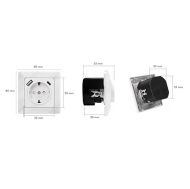 Wall outlet 1x CEE,1xUSB-A,1xUSB-C,Logilink PA0253