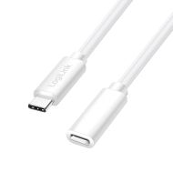 Cable USB2 C-C M/F, 3m, 3A, White, Logilink CU0222