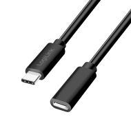 Cable USB2 C-C M/F, 3m, 3A, Black, Logilink CU0212