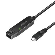 Cable USB3.2 C-C M/F+Repeater, 5m, Logilink UA0418