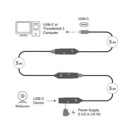 Cable USB3.2 C-C M/F+Repeater, 5m, Logilink UA0418