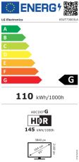 Телевизор LG 65UT73003LA, 65" 4K UltraHD TV 4K (3840 x 2160), DVB-T2/C/S2, webOS 24 Smart TV, ThinQ AI, Alpha 5 AI 4K Gen7, WiFi, HDR10, ALLM/HGiG, AI Upscaling, AI Sound(Virtual 9.1.2 Up-mix), AirPlay, Quick Card, HDMI eARC, CI, LAN, USB, Bluetooth, 2 Po