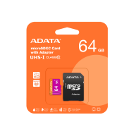 Micro SDXC 64GB UHS-I Class 10 + SD Adapter, Adata