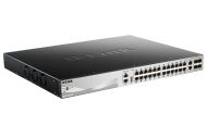 Комутатор D-Link 24x10/100/1000Base-T PoE ports (370W budget) Layer 3 Stackable Managed Gigabit Switch with 2x10GBASE-T ports and 4xSFP+ ports 