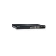 Комутатор Dell EMC PowerSwitch N3224PX-ON, 24x10M/100M/1G/ 2.5G/5G/10G BASE-T RJ45 with 802.3bt Type-4 (90W) PoE, 4x 25G SFP28 ports, 2x 100G QSFP28, 1x1600W AC PSU, 1 EPS (optional), IO/PS