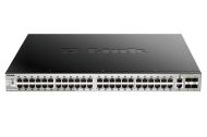 Комутатор D-Link 48x10/100/1000BASE-T PoE ports (370W budget) Layer 3 Stackable Managed Gigabit Switch with 2x10GBASE-T ports and 4xSFP+ ports 