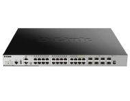 Комутатор D-Link 20-port GE PoE 370W Layer 3 Stackable Managed Gigabit Switch including 4-port Combo 4-port Combo