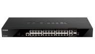 Комутатор D-Link 24 ports GE + 2 10GE ports + 2 SFP+ Smart Managed Switch