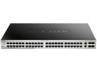 Комутатор D-Link 48x10/100/1000BASE-T ports Layer 3 Stackable Managed Gigabit Switch with 2x10GBASE-T ports and 4xSFP+ ports