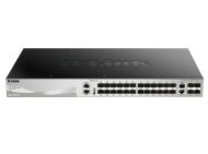 Комутатор D-Link 24 SFP ports Layer 3 Stackable Managed Gigabit Switch with 2x10GBASE-T ports and 4xSFP+ ports