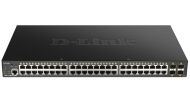 Комутатор D-Link 48-port Gigabit Smart Managed Switch with 4x 10G SFP+ ports, 370Watts