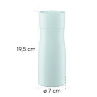 Термо чаша Xavax To Go, 400 ml, Изолирана, Отвор за напитки, Пастелно синьо
