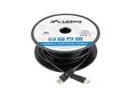Кабел Lanberg HDMI M/M v2.1 cable 10m optical black aoc