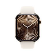 Часовник Apple Watch S10 Cellular 42mm Gold Titanium Case with Starlight Sport Band - M/L