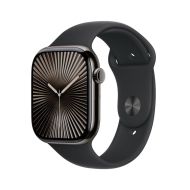 Часовник Apple Watch S10 Cellular 46mm Slate Titanium Case with Black Sport Band - M/L