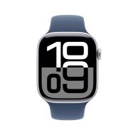 Часовник Apple Watch S10 Cellular 46mm Silver Alu Case with Denim Sport Band - M/L
