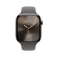 Часовник Apple Watch S10 Cellular 42mm Natural Titanium Case with Stone Grey Sport Band - M/L