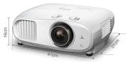 Мултимедиен проектор Epson EH-TW7100 Home Cinema, 4K Pro UHD Super Resolution,16:9, Full HD 1080p 3D, 3 000 lumens, 100 000 : 1, HDMIx2, USB, Bluetooth,WLAN (optional),6.9 kg