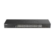 Комутатор D-Link 24-port Gigabit Managed Switch plus 4 Combo 1000BaseT/SFP