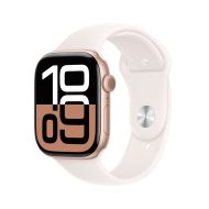 Часовник Apple Watch S10 Cellular 46mm Rose Gold Alu Case with Light Blush Sport Band - M/L