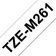 Консуматив Brother TZe-M261 Matt Laminated Labelling Tape Cassette – Black on White, 36mm wide