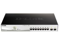 Комутатор D-Link 10-Port Gigabit PoE+ Smart Switch inc. 2 SFP Ports POE budget 130W