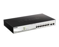 Комутатор D-Link 10-Port Gigabit PoE+ Smart Switch inc. 2 SFP Ports POE budget 130W