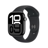 Часовник Apple Watch S10 Cellular 42mm Jet Black Alu Case with Black Sport Band - M/L
