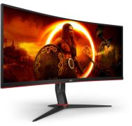 Монитор AOC CU34G2XP/BK, 34" Curved 1500R VA, WLED, 3440x1440@180Hz, 1ms GtG, 1ms MPRT, 430 cd/m2, 4000:1, 80M:1 DCR, Tilt, Height Adjust, Swivel, 2xHDMI, 2xDP, USB hub
