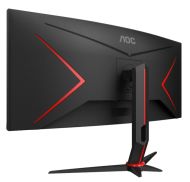 Монитор AOC CU34G2XP/BK, 34" Curved 1500R VA, WLED, 3440x1440@180Hz, 1ms GtG, 1ms MPRT, 430 cd/m2, 4000:1, 80M:1 DCR, Tilt, Height Adjust, Swivel, 2xHDMI, 2xDP, USB hub