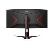 Монитор AOC CU34G2XP/BK, 34" Curved 1500R VA, WLED, 3440x1440@180Hz, 1ms GtG, 1ms MPRT, 430 cd/m2, 4000:1, 80M:1 DCR, Tilt, Height Adjust, Swivel, 2xHDMI, 2xDP, USB hub