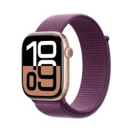 Часовник Apple Watch S10 Cellular 42mm Rose Gold Alu Case with Plum Sport Loop