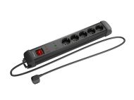 Разклонител Lanberg surge protector sp1 5m 5x schuko outlets black