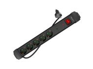 Разклонител Lanberg surge protector sp1 5m 5x schuko outlets black