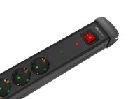 Разклонител Lanberg surge protector sp1 5m 5x schuko outlets black