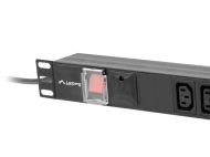 Разклонител Lanberg power distribution unit (pdu) 19" 1U 16a 2m 8x iec c13 sockets black c20