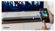 Аудио система Sharp Soundbar HT-SB100, 75W 2.0 HDMI & BLUETOOTH, HDMI ARC/CEC, USB playback, 3.5mm Aux-in, Digital Optical Audio Input, Glossy black