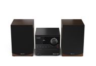 Аудио система Sharp Audio Systems XL-B512(BR), HI-FI MICRO SYSTEM, 45W total max power output, FM PLL tuner, Bluetooth v5.0, CD player, USB playback, 3.5mm Aux-in / line-in, wooden speaker, Brown