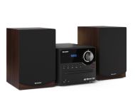 Аудио система Sharp Audio Systems XL-B517D(BR), HI-FI MICRO SYSTEM, 45W total max power output, DAB+ and FM tuner with RDS, Bluetooth v5.0, CD player, USB playback, 3.5mm Aux-in / line-in, Headphone jack, wooden speaker, Brown